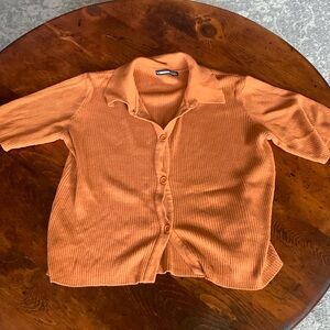 ASOS Orange Short Sleeve Blouse